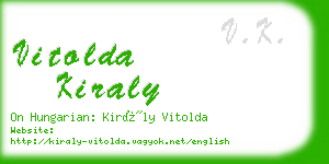 vitolda kiraly business card